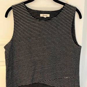 Striped Crossover Tank Top